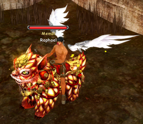 Мифический лев красный